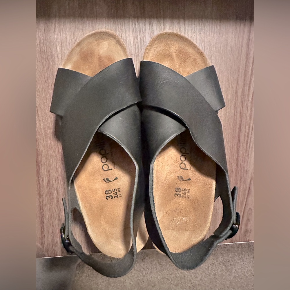 Papillio Black and Tan Sandals